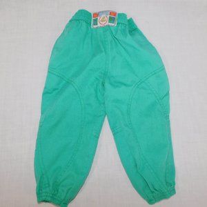 Vintage French Toast Boys 2T Pull on Green pants sailboat patch